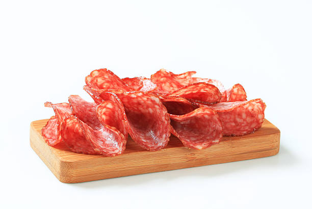 istock Slices of Italian salami 471420633