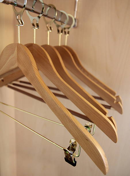 istock hangers in yhe wardrobe 471421061