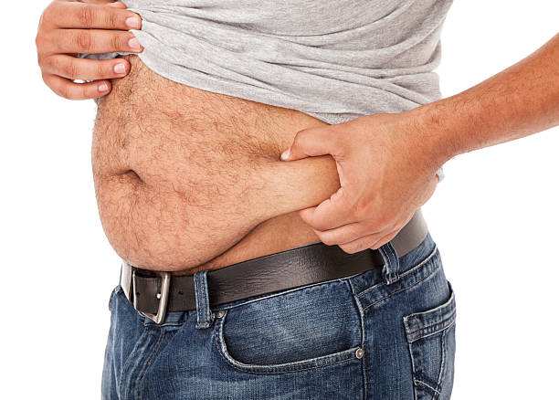 オーバーウェイト - abdomen too small jeans overweight ストックフォトと画像