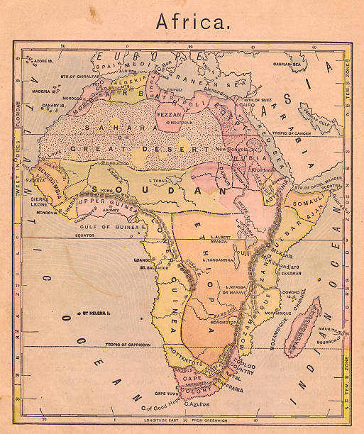 istock 1867, Old Color Map of Africa 471421557