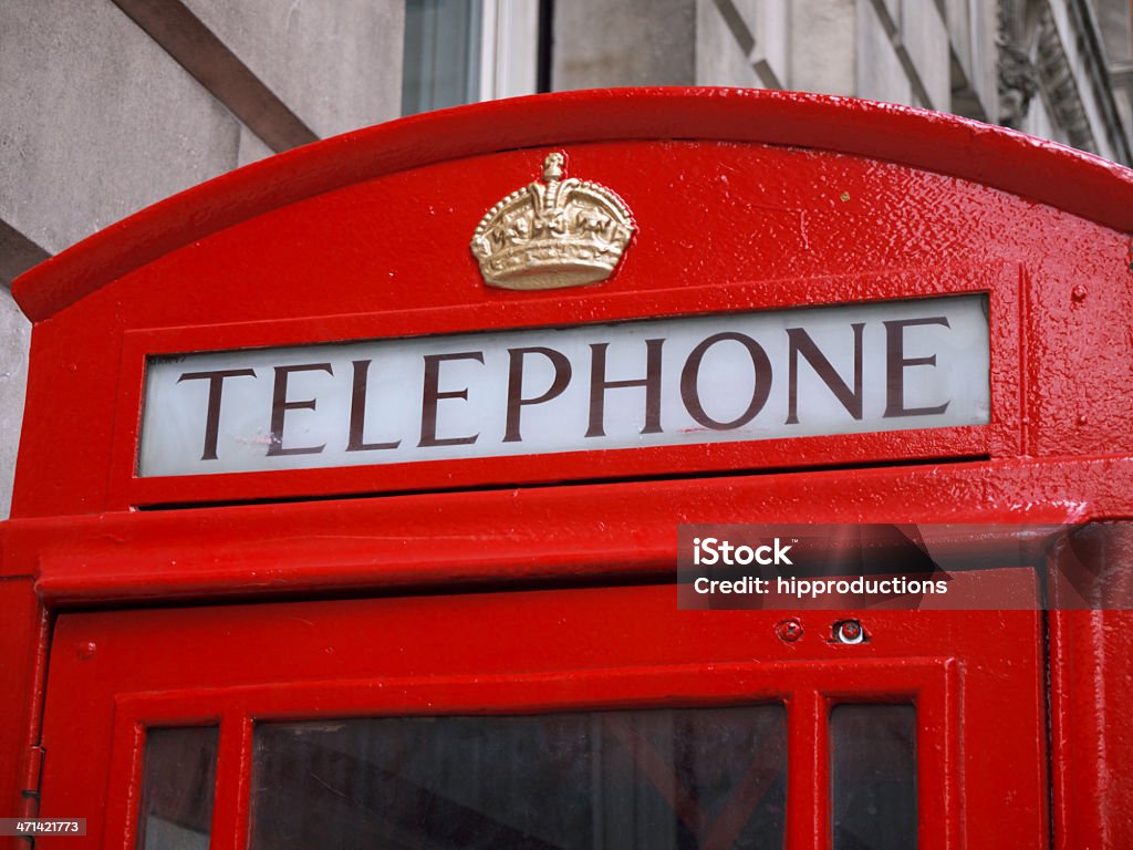 Détail de rouge cabine téléphonique à Londres - Photo de Angleterre libre de droits