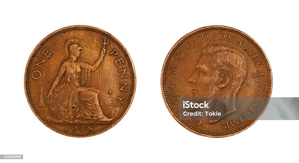 1 Penny von 1948 - Lizenzfrei 1948 Stock-Foto