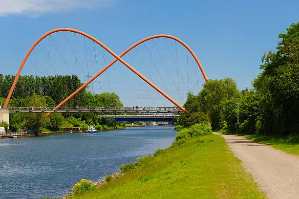 Bridge over the so called "Rhein-Herne-Kanal" in Gelsenkirchen/Germany.