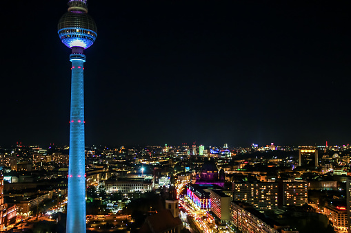 Berlin TV Tower at Night