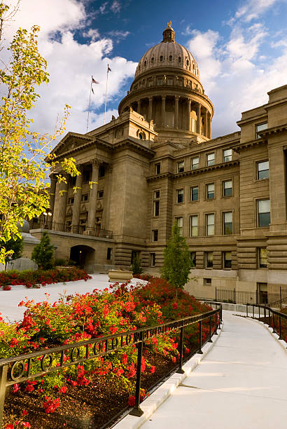 capitólio do estado de idaho, boise - idaho boise state idaho state capitol imagens e fotografias de stock