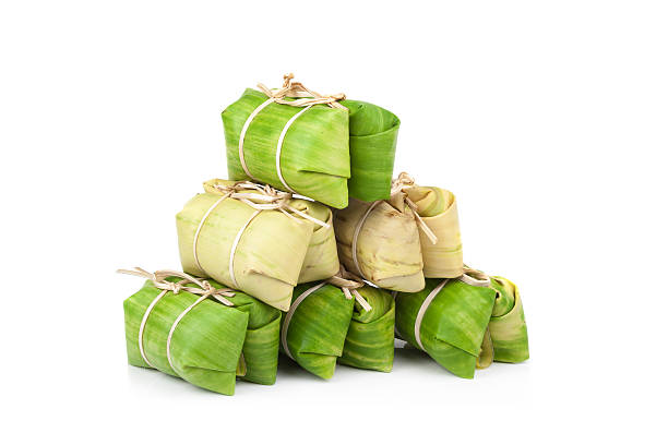 istock Suman, sticky rice wrapped in banana Thai appetizer 471426014