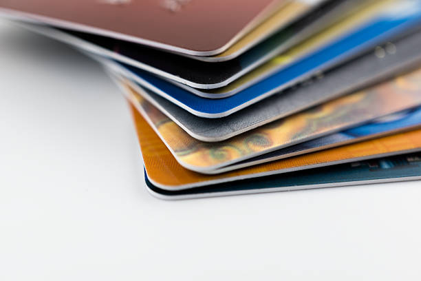 istock Cropped section of credit card with selective focus 471427016