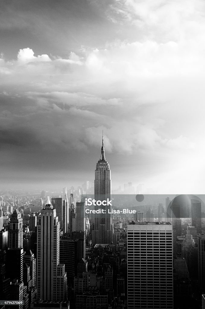 NYC Skyline.Black And White. New York City Stock Photo