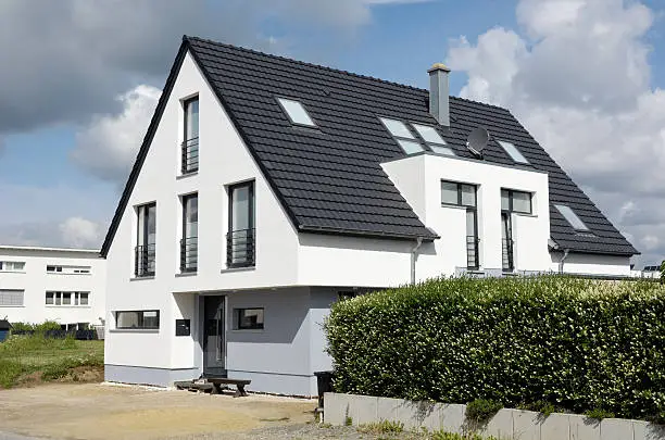 Typical one-familiy house, almost finished. (Germany)