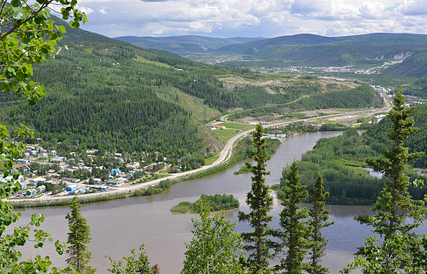 istock Klondike River flowing into the Yukon 471428239