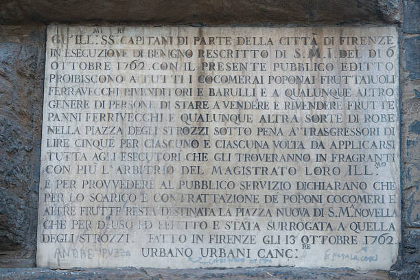 istock Florence Ponte Vecchio medieval inscription 471429806