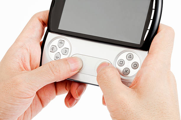 istock Operation of a portable game 471430105