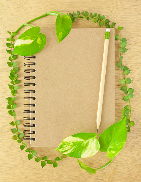 istock recycle notebook and wooden pencil 471431649