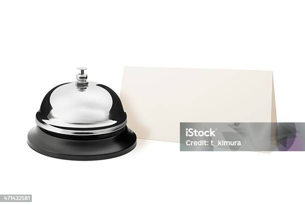 Service Bell Stock Photo - Download Image Now - Blank Sign, White Background, A Helping Hand