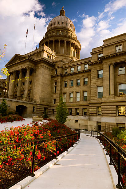 capitólio do estado de idaho, boise - idaho boise state idaho state capitol imagens e fotografias de stock