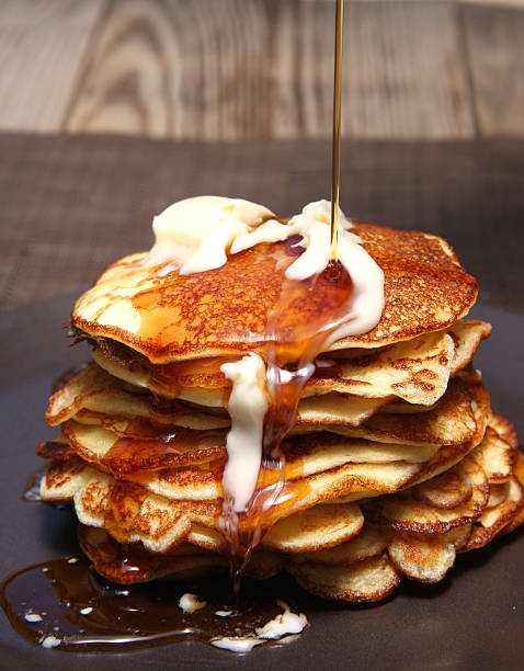 istock Pancakes with butter and maple syrup 471434327