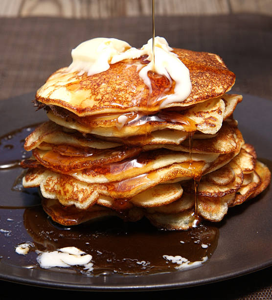 istock Pancakes with butter and maple syrup 471434329