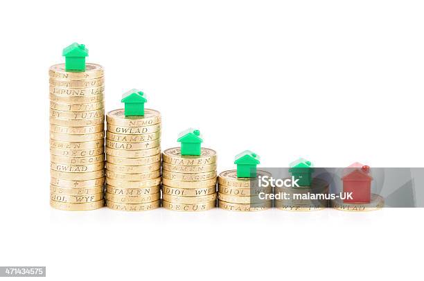 Fallenden House Preise Stockfoto und mehr Bilder von Außenaufnahme von Gebäuden - Außenaufnahme von Gebäuden, Bauwerk, Britische Währung