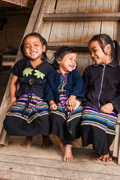 istock Three little girls in Northern Laos 471435103