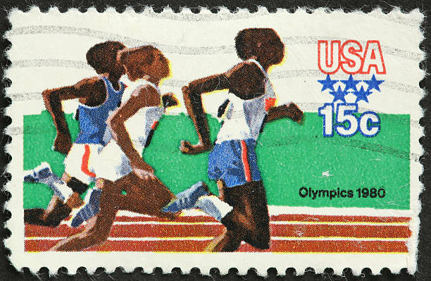 женщины олимпийский бегунов, 1980, лос-анджелес - summer olympic games стоковые фото и изображения