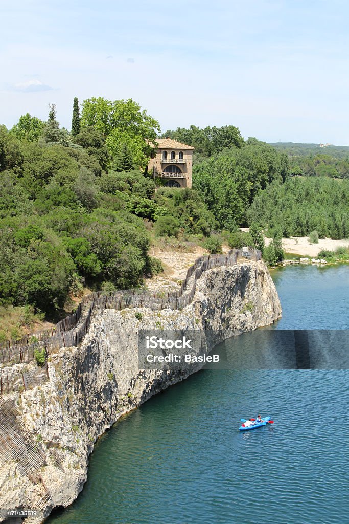 Gardon river, Frankreich - Lizenzfrei Aquädukt Stock-Foto