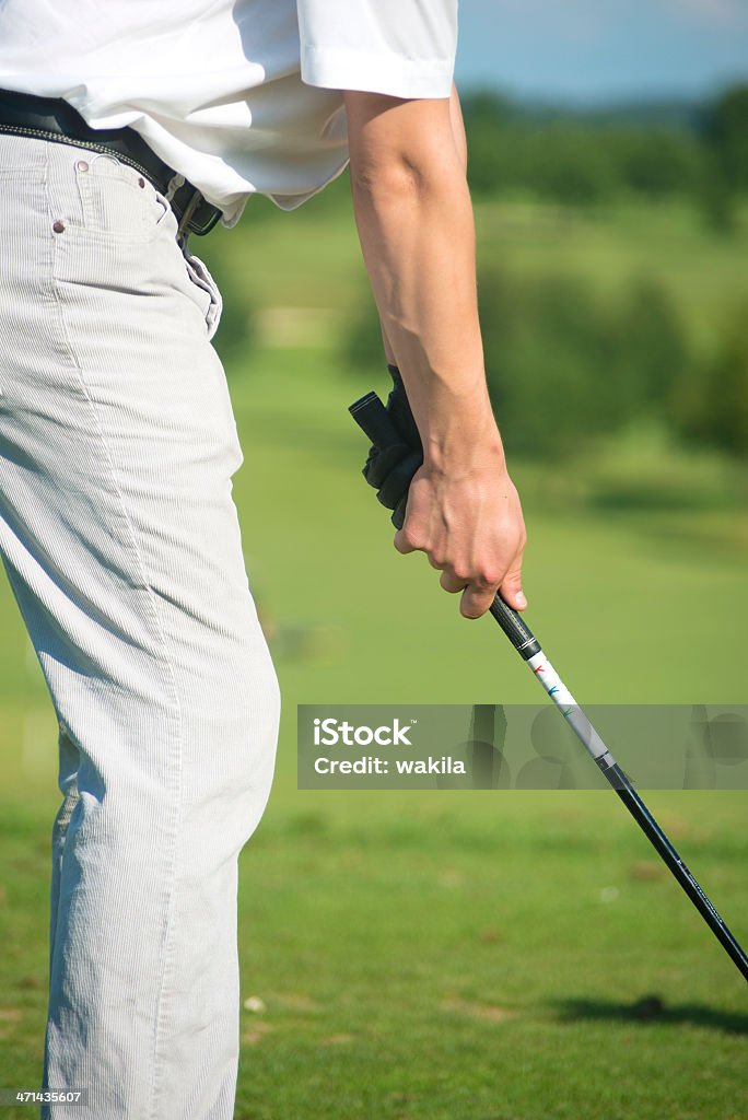 Golf accidente cerebrovascular vertical - Foto de stock de Aferrarse libre de derechos