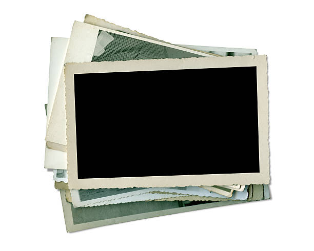 Old Photo Stack of old photos with clipping path 20th century style photos stock pictures, royalty-free photos & images