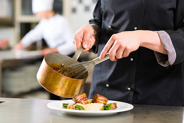 istock A Chef doing a fancy lunch in a expensive restaurant  471436207