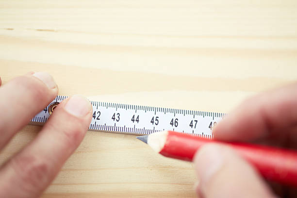istock Folding ruler and pencil of a carpenter 471436537