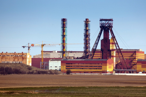 View of plant for production of potassium fertilizers in Soligorsk, Belarus.