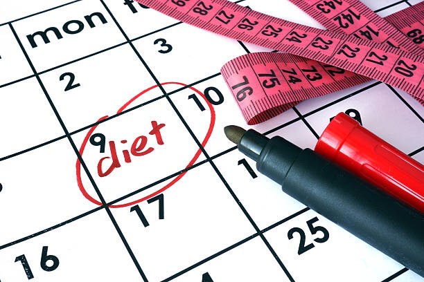istock Calendar with word diet 471437118
