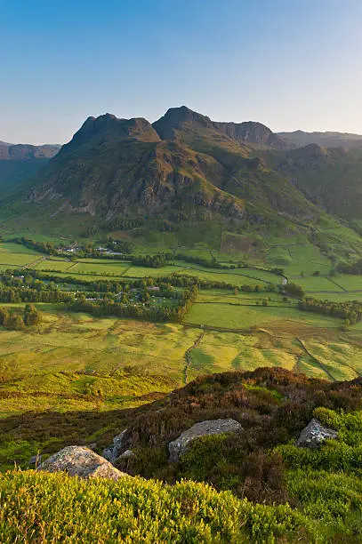 Photo of Langdale Pikes summer sunrise Lake District Cumbria