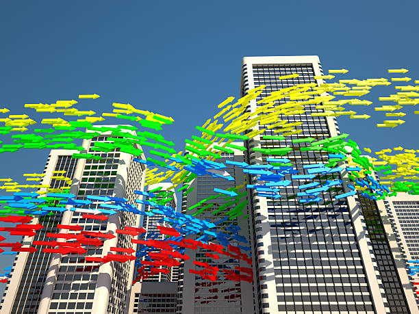 istock Skyscrapers and arrows 471438741