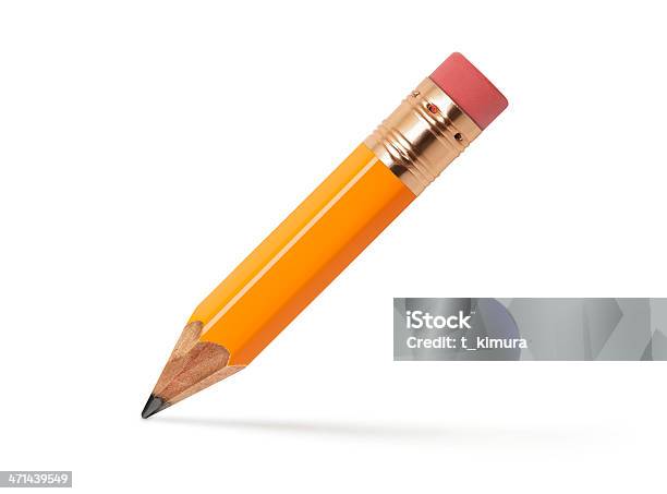 Pencil Stock Photo - Download Image Now - Pencil, Cut Out, Eraser