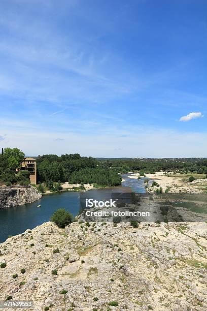 Gardon River Frankreich Stockfoto und mehr Bilder von Aquädukt - Aquädukt, Brücke, Fels