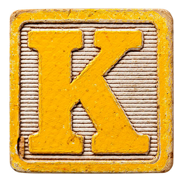 istock Alphabet - Antique Block Letters, Isolated on White. Letter K. 471440785