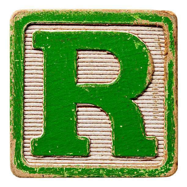 istock Alphabet - Antique Block Letters, Isolated on White. Letter R. 471440799
