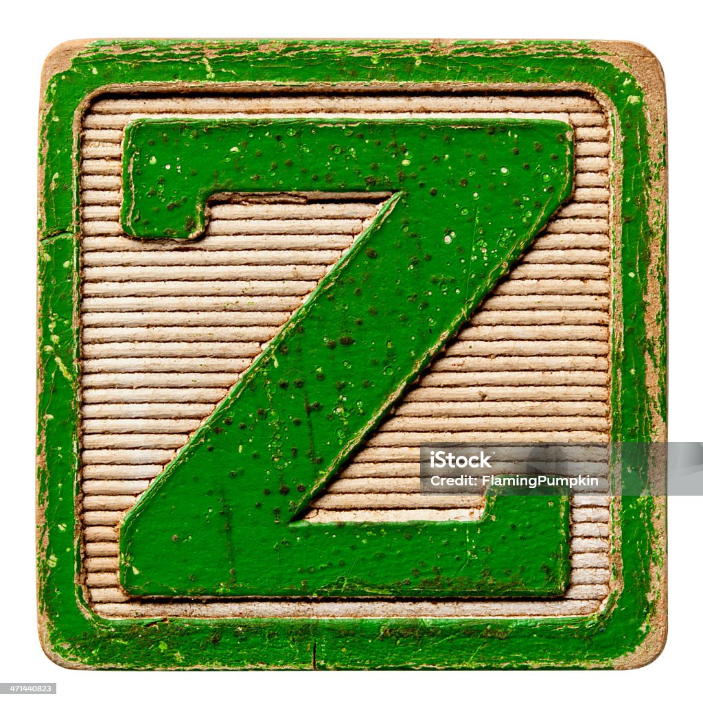 Alphabet Antique Block Letters Isolated On White Letter Z Stock ...