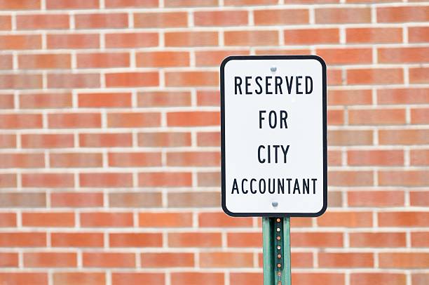 istock Reserved for city accountant sign 471440973