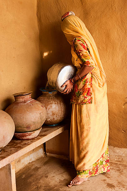 Water is a women's issue - Indian woman carrying water to the village, Thar Desert, Rajasthan, India http://bem.2be.pl/IS/tea_plantations_380.jpg