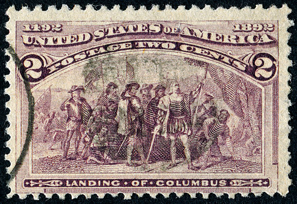 istock Christopher Columbus Landing In The Americas Stamp 471441999