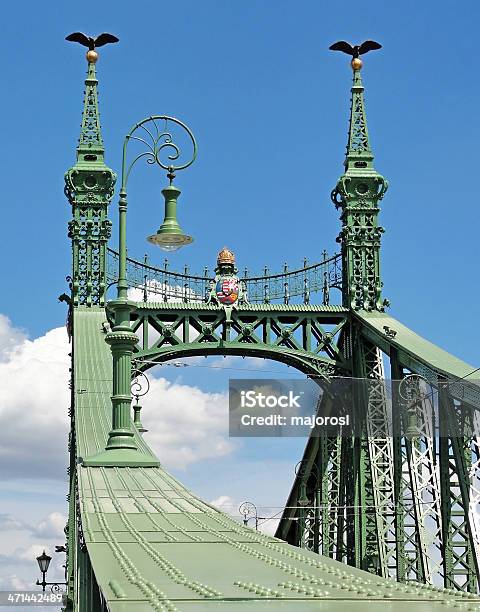 Puente Liberty Bridge Budapest Foto de stock y más banco de imágenes de Característica arquitectónica - Característica arquitectónica, Hierro forjado, Aire libre