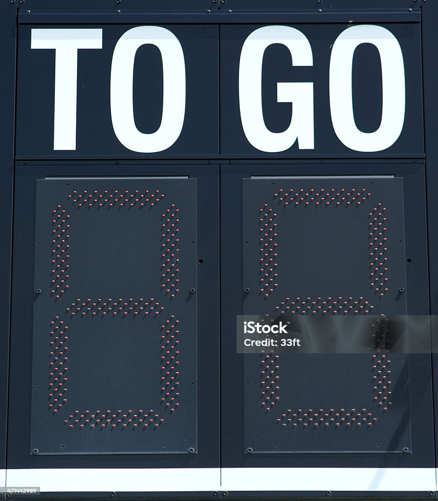 American Football Field Scoreboard Stock Photo - Download Image Now