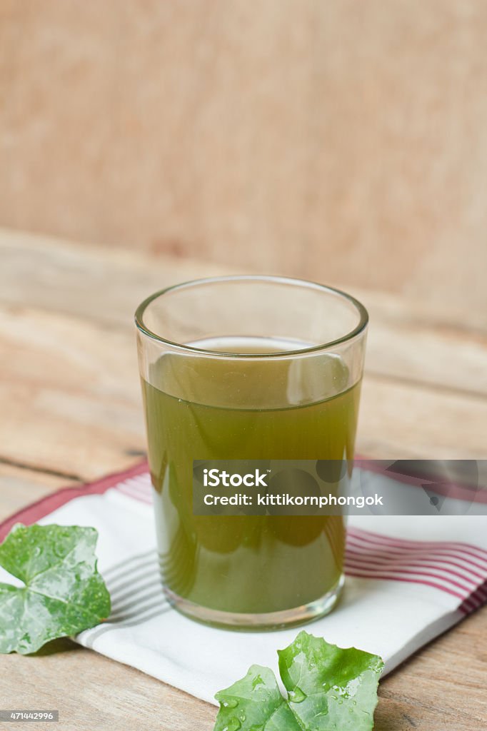 Gotu kola's leafs drink. 2015 Stock Photo