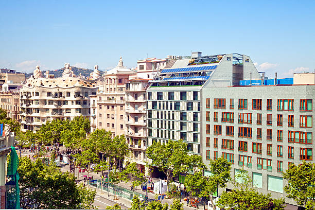 Barcelona Passeig de Gràcia stock photo