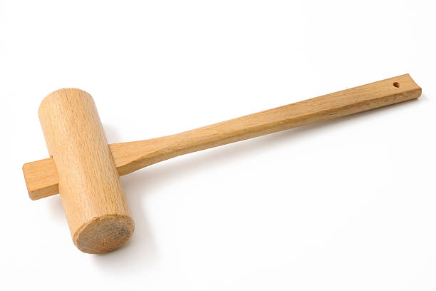 istock Isolated shot of woodworking mallet on white background 471443989