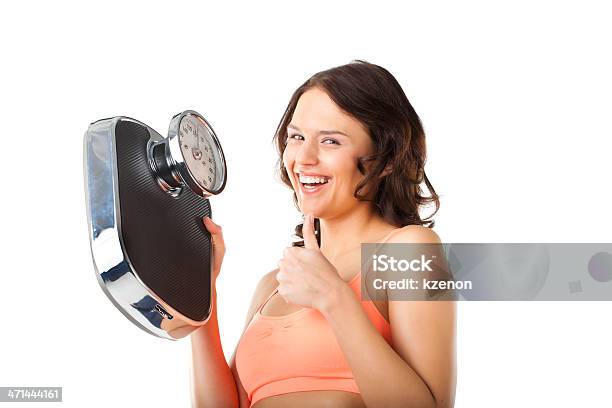 Young Woman With Measuring Scale Stock Photo - Download Image Now - Adult, Adults Only, Beautiful People