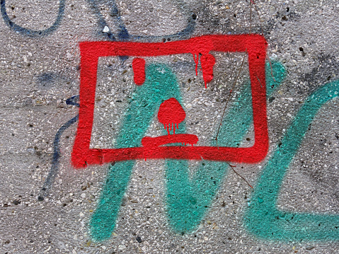 red face graffiti