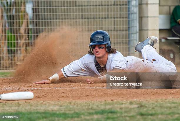 Safe At Home Stock Photo - Download Image Now - Baseball - Sport, Sliding, Home Base - Sports