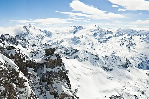 Urner Alps, view from top of Titlis mountain, Obwalden, Switzerland